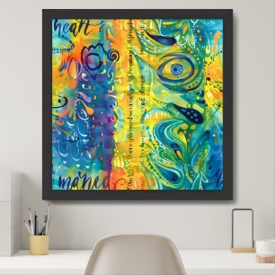 Heart And Soul: Abstract minimalist Framed Art