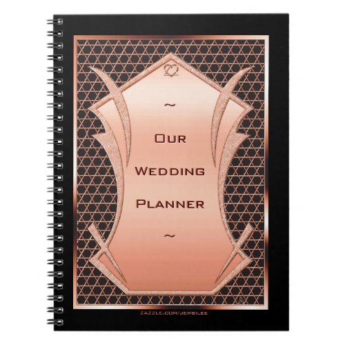 Heart and Soul Copper Wedding Planner _Personalize Notebook