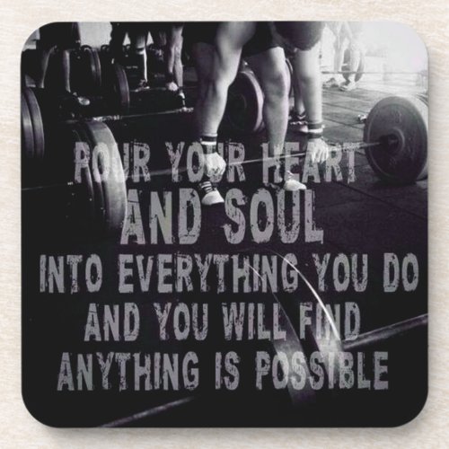 Heart and Soul _ Workout Motivational Beverage Coaster