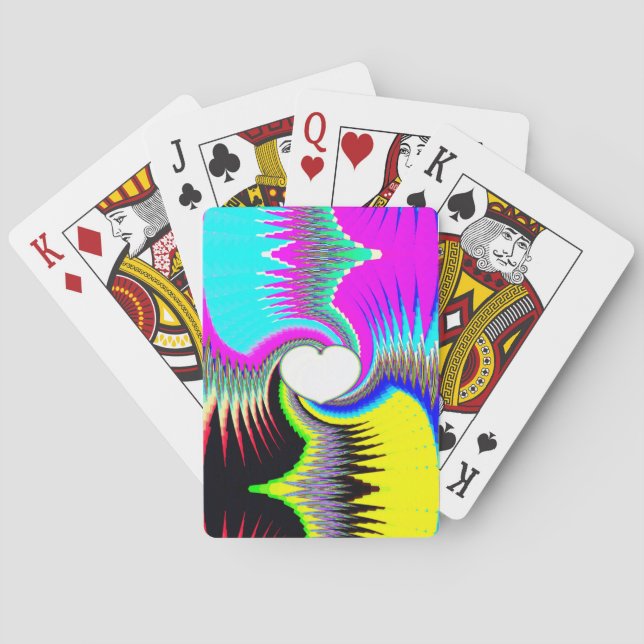 Heart and Spiral Poker Cards (Back)