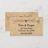 Heart And Stars Business Card (Front/Back)