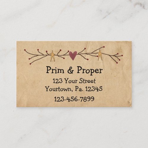 Heart And Stars Business Card