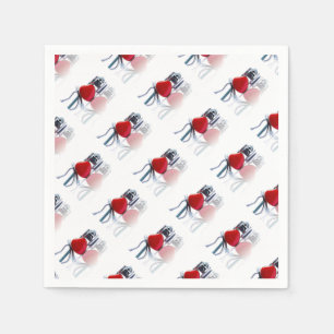 Heart and Stethoscope Party Napkins