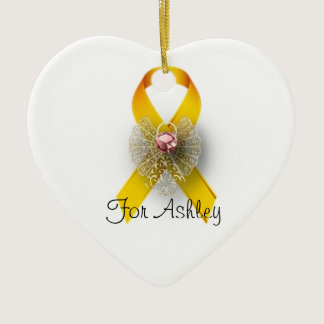 Heart Angel Childhood Cancer Awareness Ornament