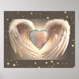 *~* Heart Angel Wings all four sides Poster