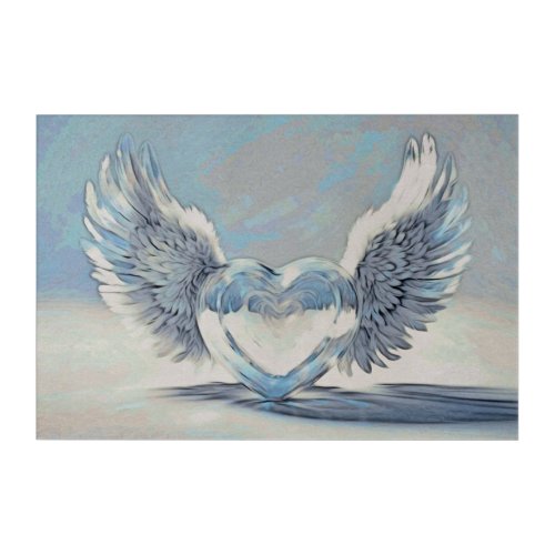  HEART ANGEL WINGS AP78 Artsy Acrylic Print