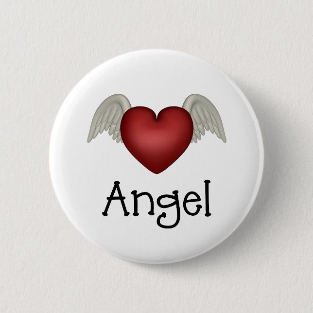 Heart Angel Wings Button (Front)