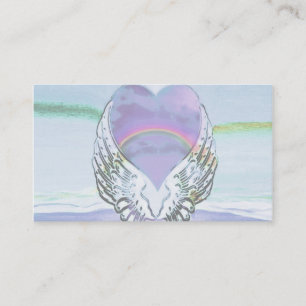 Heart, Angel Wings & Ocean Business Card