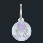 Heart, Angel Wings & Ocean Pet Name Tag<br><div class="desc">A heart, angel wings and the coast with a sun shining brightly on all. Art by Amelia Carrie</div>