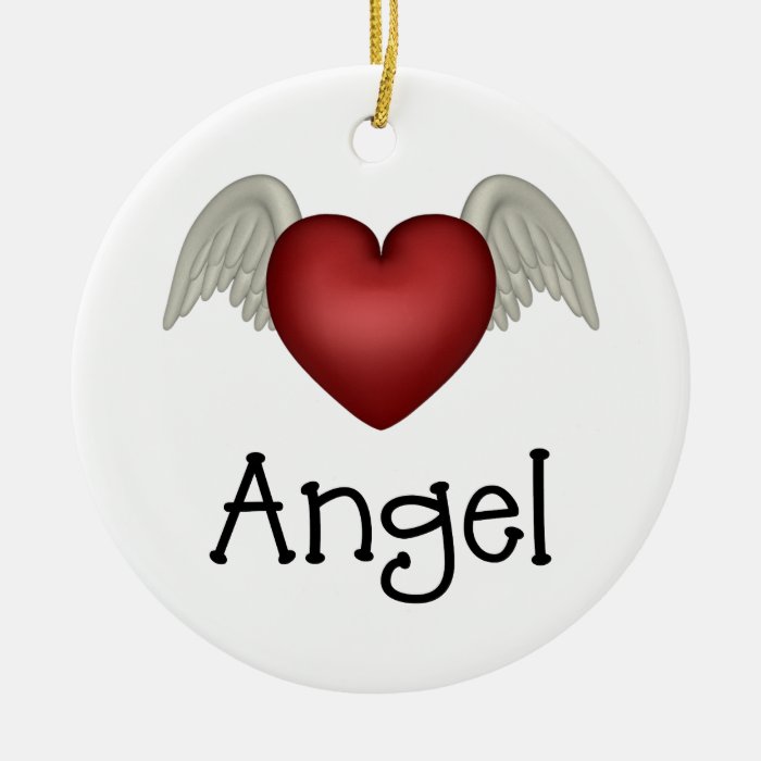 Heart Angel Wings Ornament