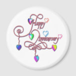 heart anniversary magnet