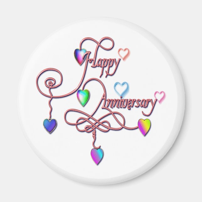 heart anniversary magnet (Front)
