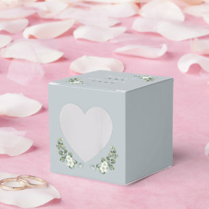 Heart Appetture Modern eucalyptus Wedding Favor Boxes