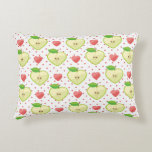 Heart Apples with Pink Polka Dots And Hearts Decorative Pillow