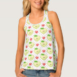 Heart Apples with Pink Polka Dots And Hearts Tank Top