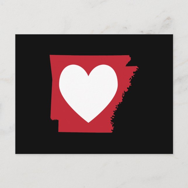 Heart Arkansas Postcard (Front)