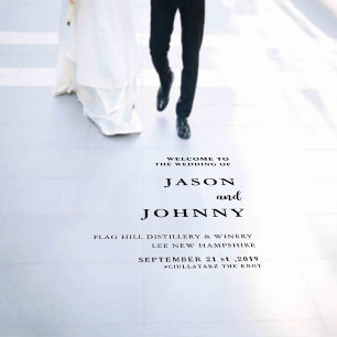 Heart & Arrow Directional Wedding Welcome Floor Decals