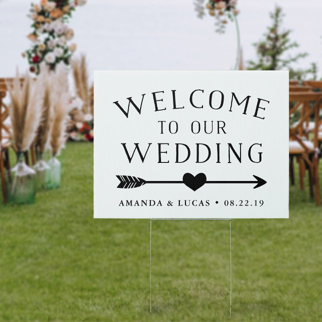 Heart & Arrow | Directional Wedding Welcome Sign (Creator Uploaded)