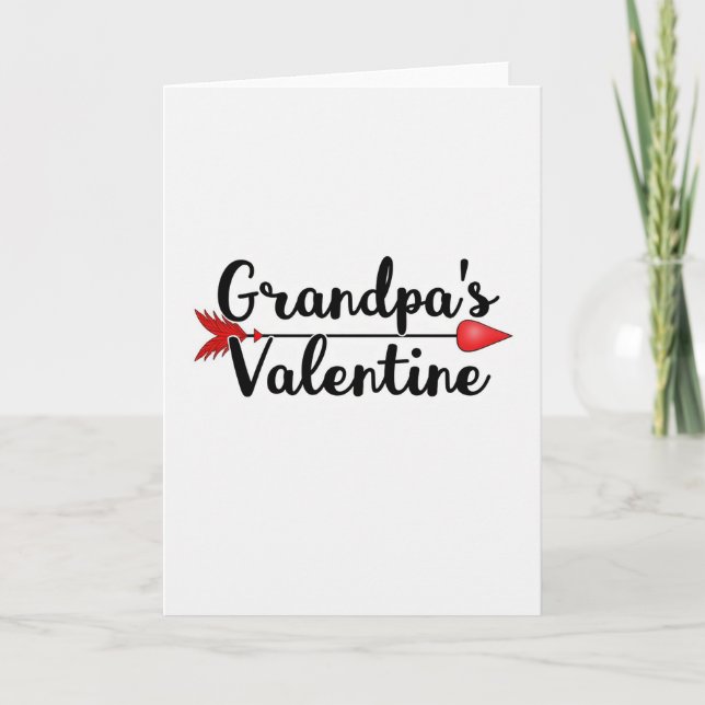 Heart Arrow Grandpa Valentine Card (Front)