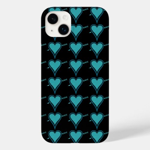 Heart  Arrow_ Navy Teal iPhone  iPad case