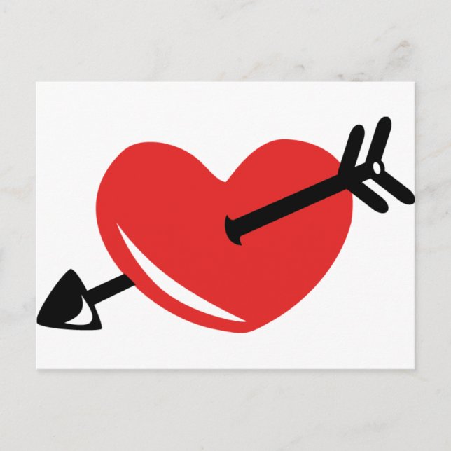 Heart arrow postcard (Front)