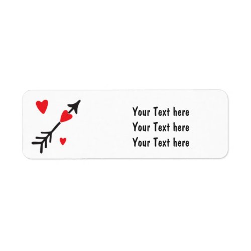 Heart Arrow Valentine Cute Address Labels