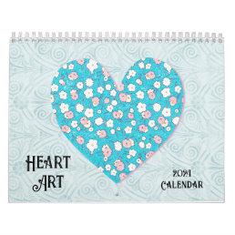 Heart Art Fun Hearts 2024 Calendar