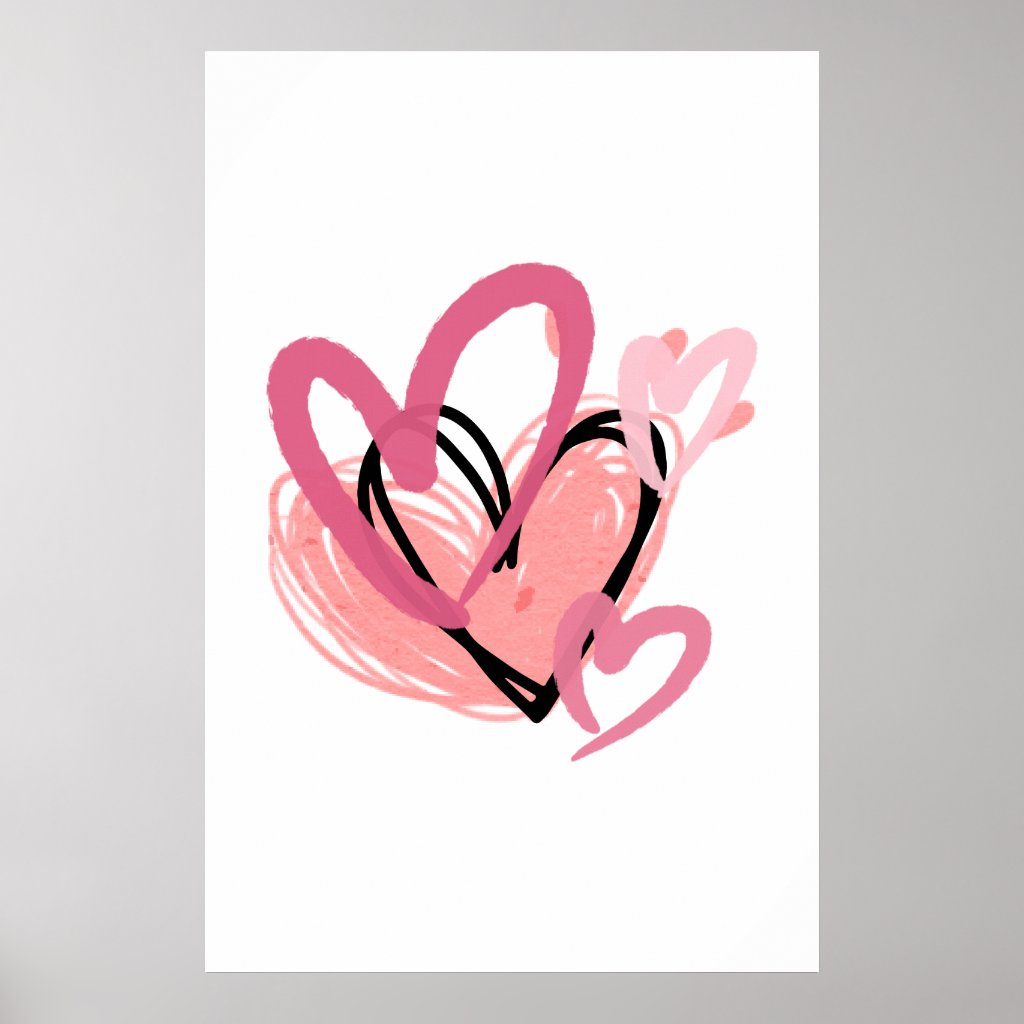 Hearts Poster Art Print