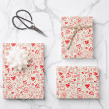 heart art  wrapping paper