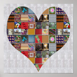 HEART Artistic Collage Blessing  LOWprice NVN521 Poster