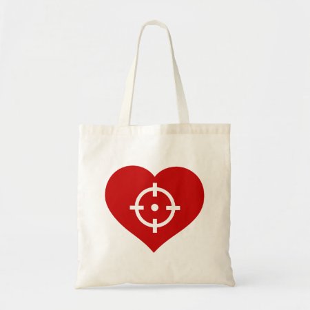 Heart As Target Tote Bag