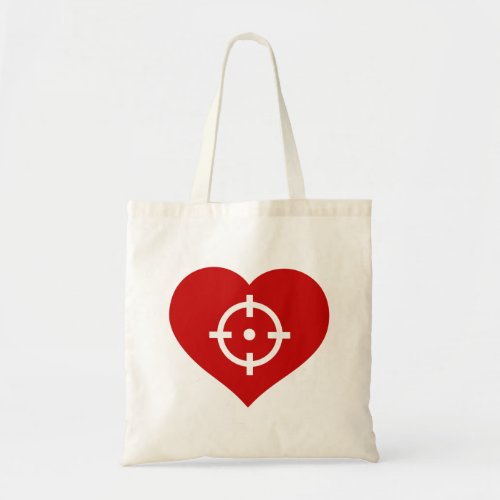 Heart as target tote bag