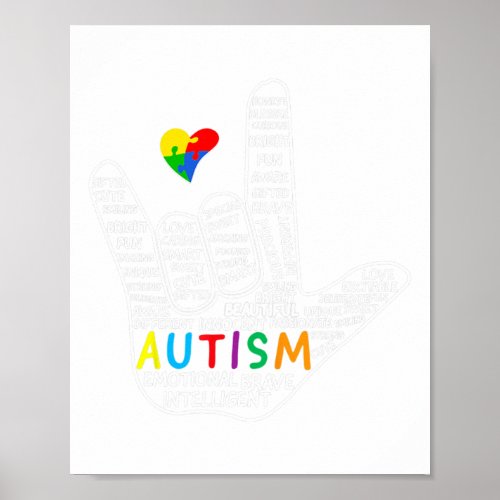 Heart Asl Love Sign Language Hand Autism Awareness