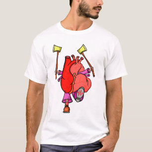 Heart Attack Funny Surreal Cartoon T-Shirt