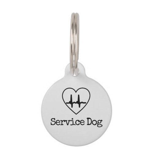 Heart Attack Service Dog Pet ID Tag