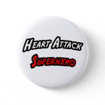 Heart Attack Superhero Button