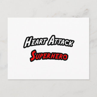 Heart Attack Superhero Postcard