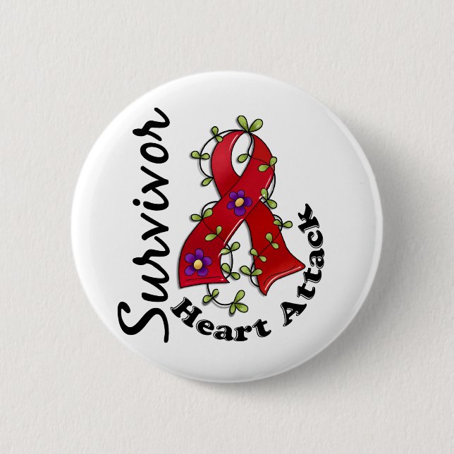 Heart Attack Survivor 15 Button (Front)