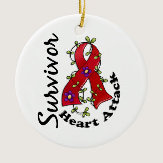 Heart Attack Survivor 15 Ceramic Ornament