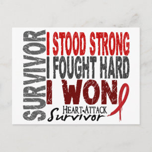 Heart Attack Survivor 4 Heart Disease Postcard