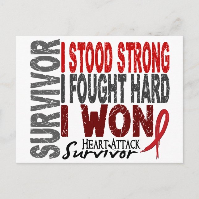 Heart Attack Survivor 4 Heart Disease Postcard (Front)