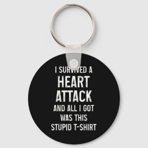 Heart Attack Survivor Heart Disease Awareness Mont Keychain