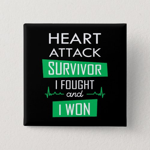 Heart attack survivor I fought and I won Button
