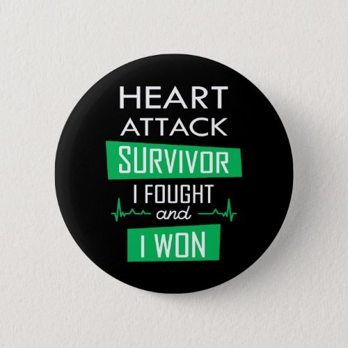 Heart attack survivor I fought and I won Button