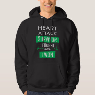 Heart attack survivor, I fought and I won Hoodie