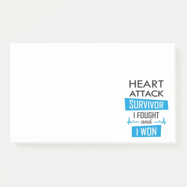 Heart attack survivor, I fought and I won  Post-it Notes (Front)