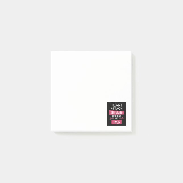 Heart attack survivor, I fought and I won Post-it Notes (Front)