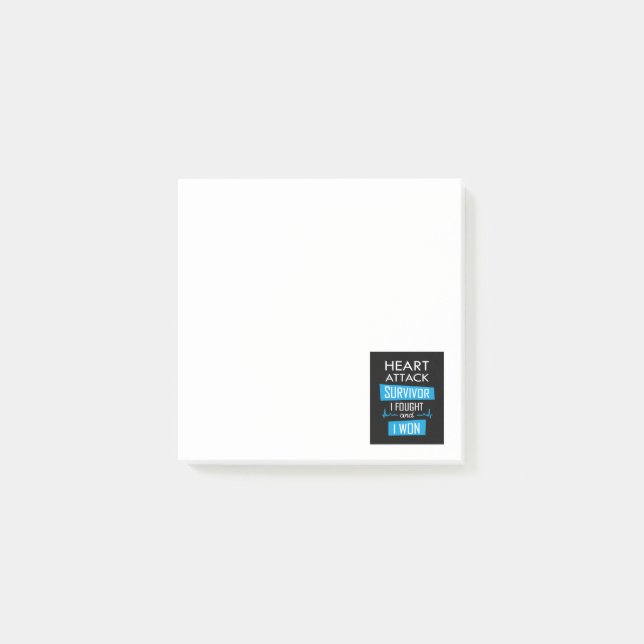 Heart attack survivor, I fought and I won Post-it Notes (Front)