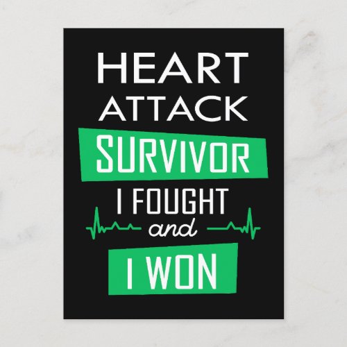 Heart attack survivor I fought and I won Postcard