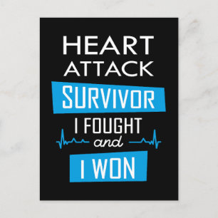 Heart attack survivor, I fought and I won Postcard